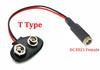 9V Battery Connector Power Clips DC Jack Male Female Alligator Snap Adapter Wire Holder Cable With PH2.0/XH2.54 wire