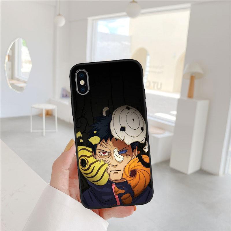LO75 NARUTO Uchiha Obito Soft Shell Phone Case for Samsung Galaxy S20 S21 S22 Ultra FE + Plus A21S A22 A24 A25 A26 A30 A30S A31