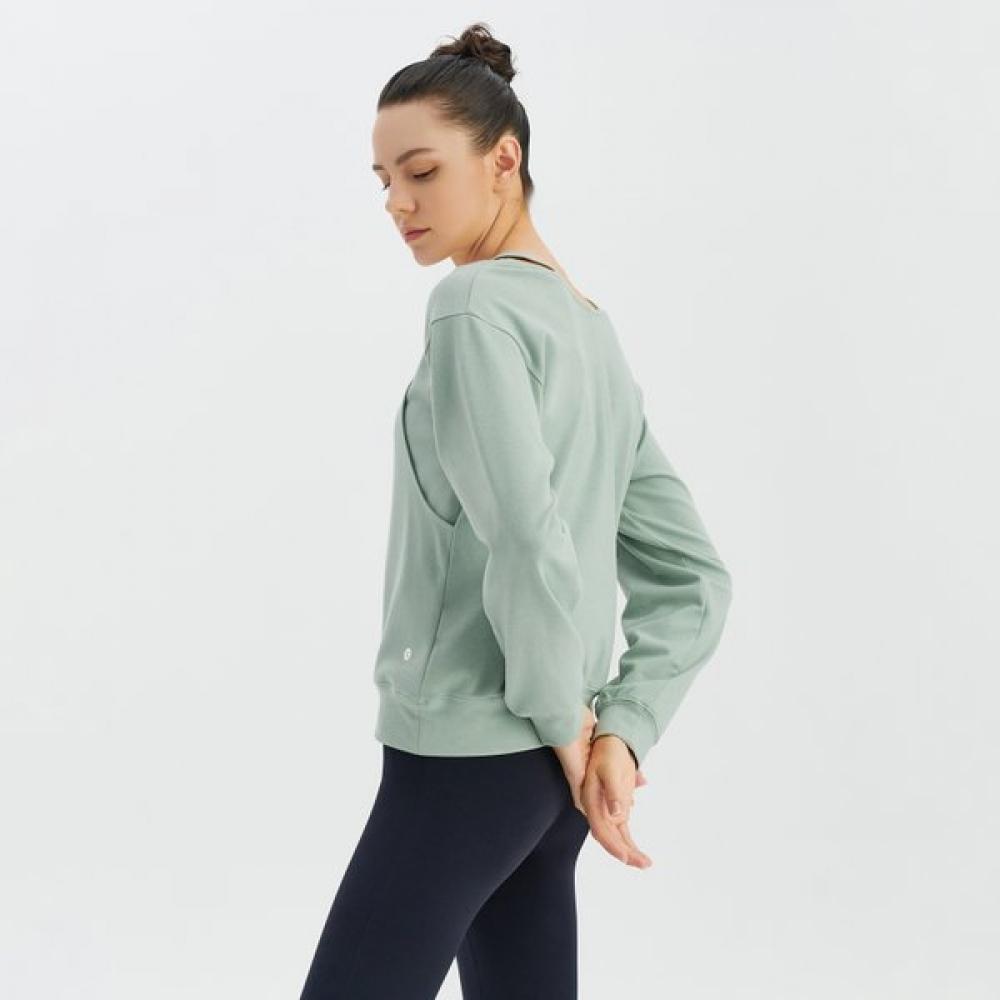 Huit Cross Loose Fit Long Sleeve Tee Htwtl3k13t
