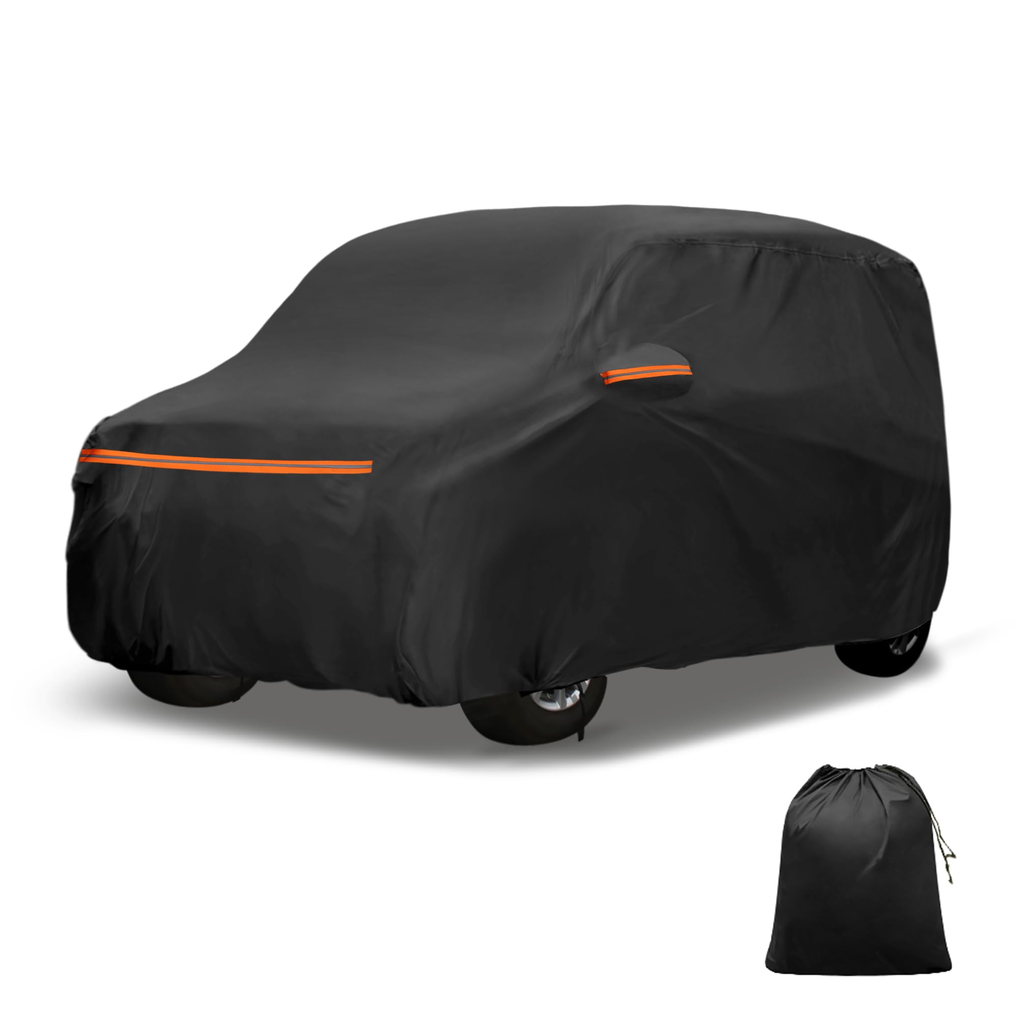 

X AUTOHAUX Чехол на кузов автомобиля для Suzuki Every New Водонепроницаемая ткань Легкий и удобный для краски Сиденье Дверь Ветрозащита Хранение Солнце Дождливый сезон чёрный