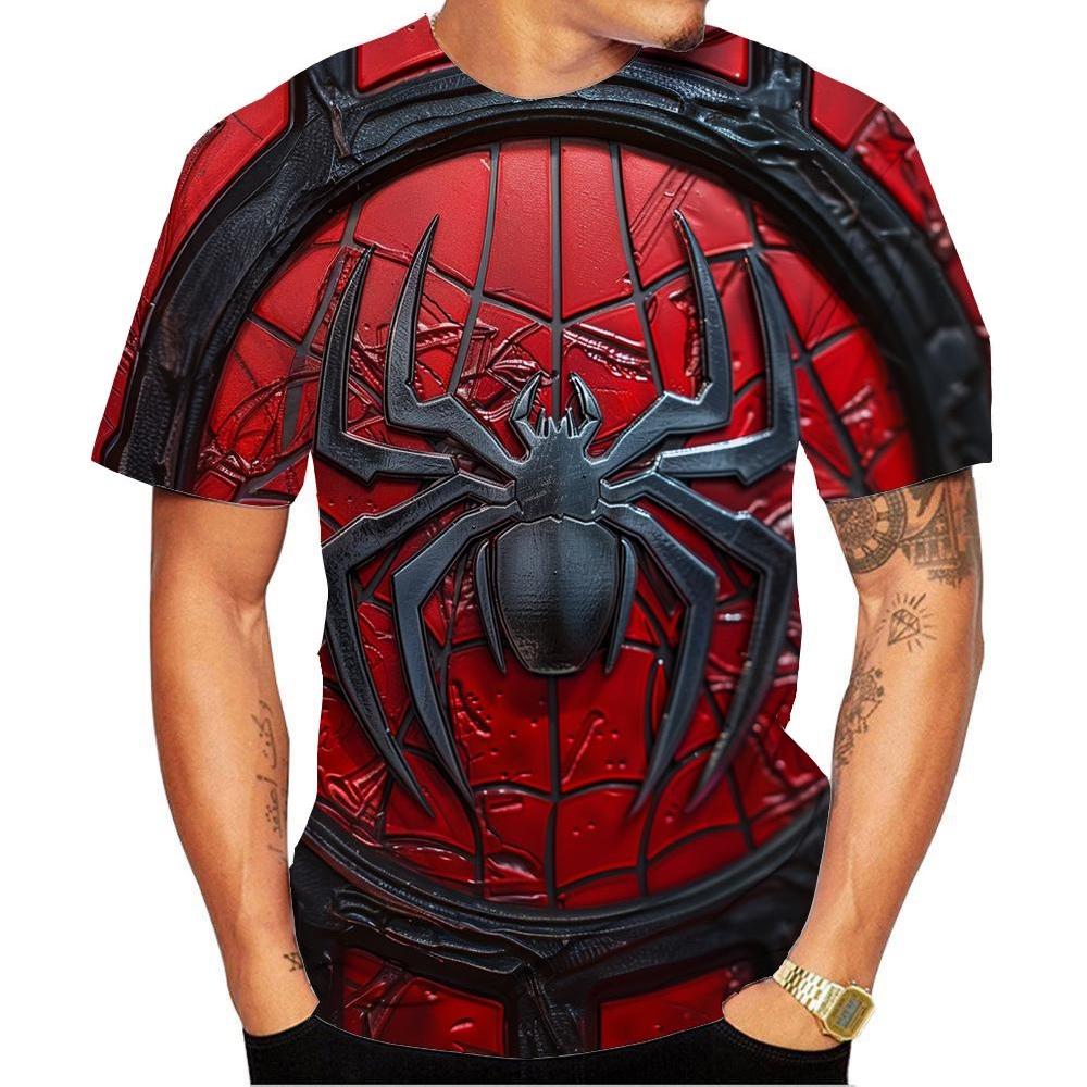 New Fashion Men's and Women's Round Neck 3D HD Printing Spider T-shirt Street Style Unisex Fashion Top Kids T shirt 100-6XL