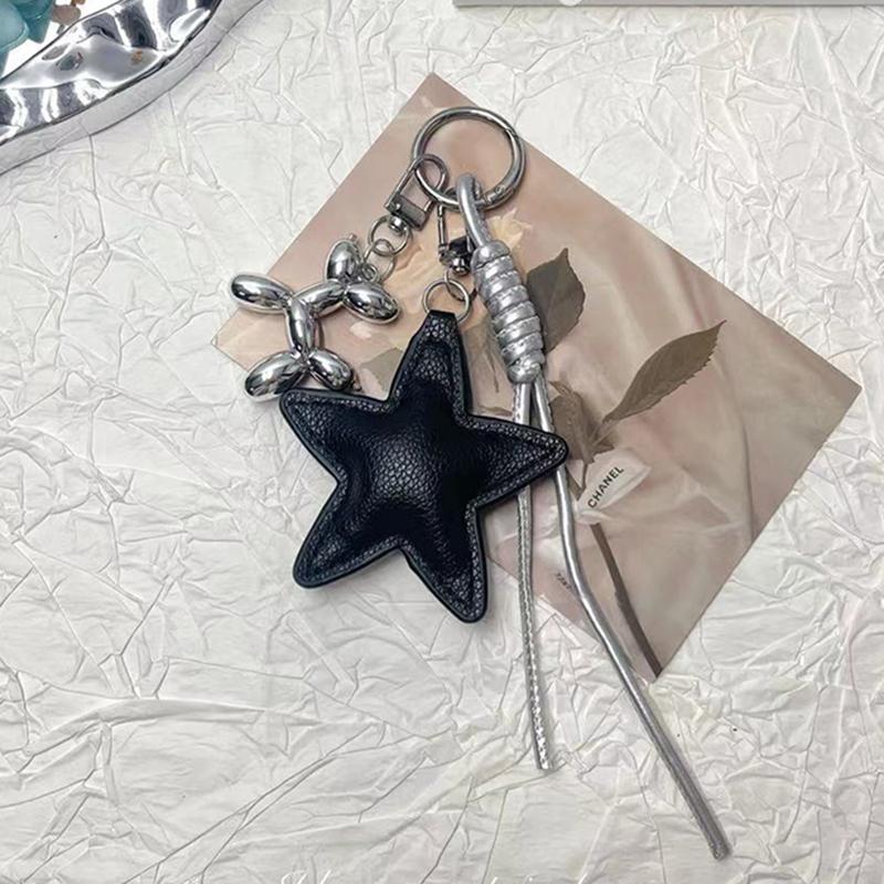 

Solid Color Star Faux Leather Mini Backpack Hanging Handbag Pendant Bag Pendant Bags Accessories CLE one size чёрный