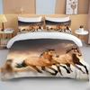 Running Horses Bedding Set Soft Comforter Set And Pillowcase Queen Size Decor Home Luxury Bed Set Animal Duvet Cover For Boy Bed