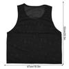12Pcs Small Mesh Breathable Children Football Training Exercise Vest Black Kid Free Size