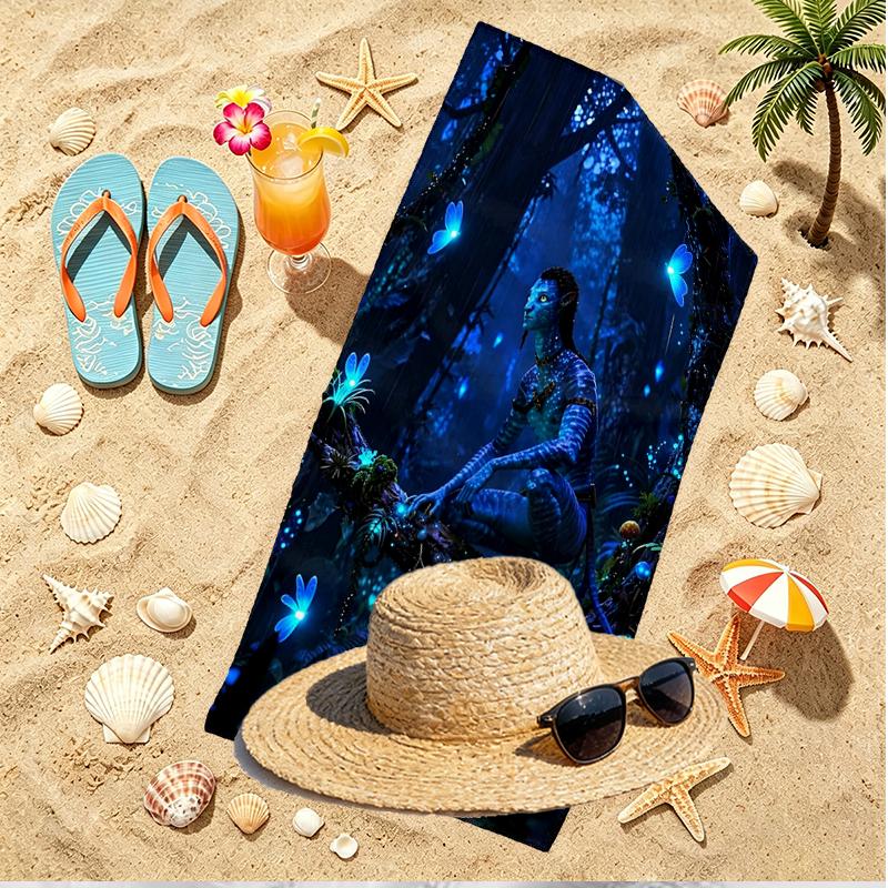 Avatar Print Beach Towel, Versatile Lightweight Absorbent Beach Towel for Pool Surf Yoga Bathroom, Perfect Birthday Holiday Gift