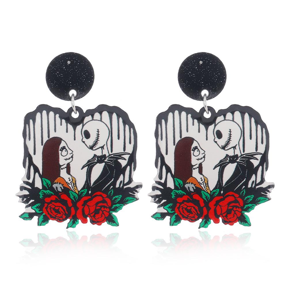 Halloween Nightmare Before Christmas Acrylic Earrings - Personalized Fashion Accessories