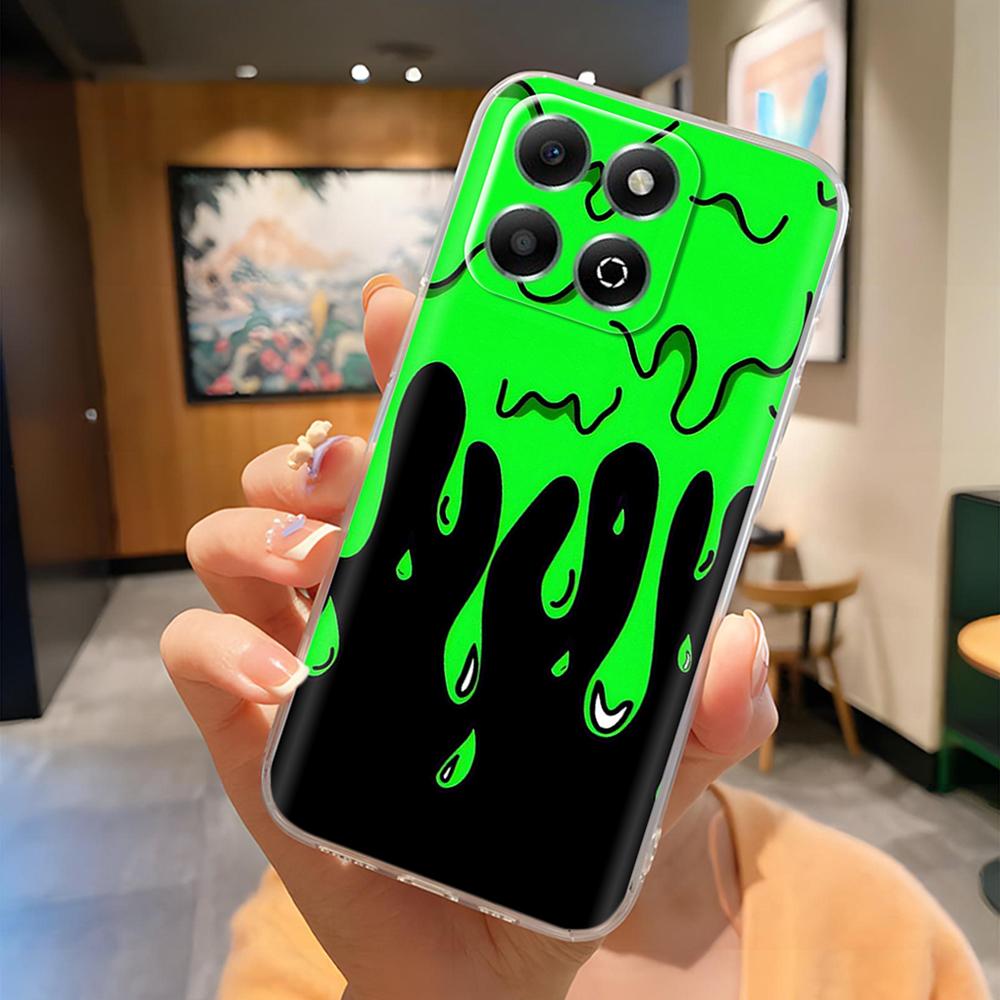 Honor X6B Kılıfı Sevimli Panda Şeffaf Arka Kapak Honor X6b JDY-LX1 JDY-LX2 İçin Şeffaf Silikon Tam Kapsama Telefon Kılıfı Coque
