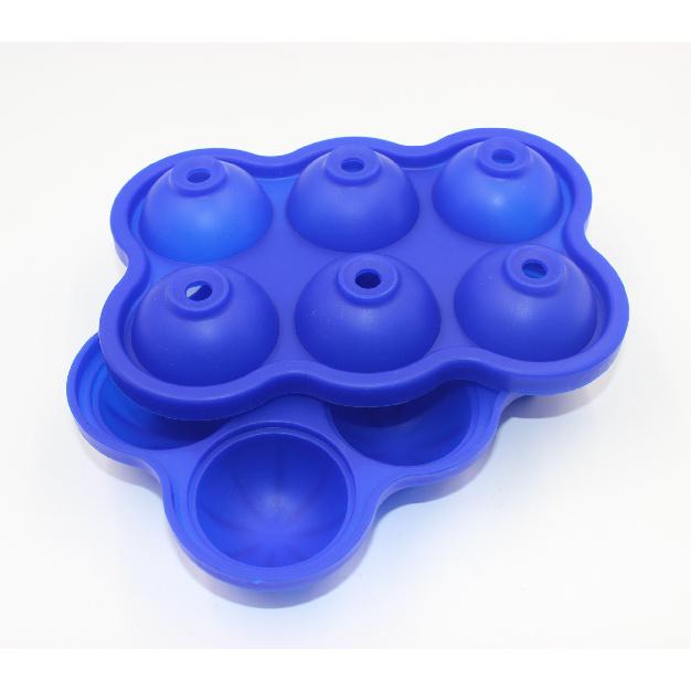 Large Ice Cube Maker Silicone Mold 6 Cell Big Sphere Ice Ball Tray Whiskey Wine Cocktail Party Bar Accessories Kitchen Gadgets