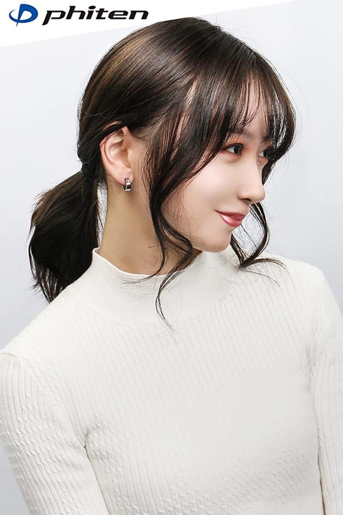 [Fefe] fe-fe x phiten [Special Edition] Phiten Titanium Hoop Stud Earrings (2-Piece Set) for Both Ears, Sports, Health, and Hypoallergenic