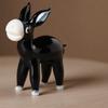 Glass Donkey Miniature Statue Handcrafted Crystal Animal Figurine Home Desk Shelf Decors Housewarmings Birthday Gift