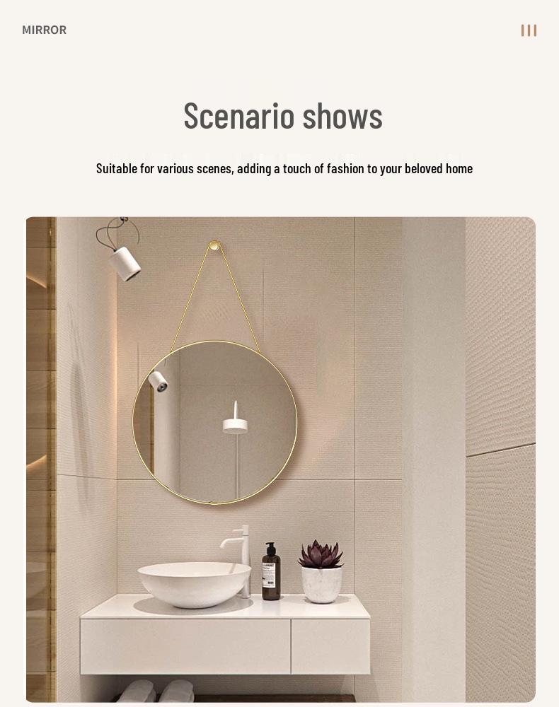 Star City Wall-Mounted Vanity Bathroom Mirror for Dormitories