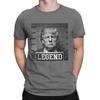 Lustige Trump 2024 Fahndungsfoto Präsident Legende T-Shirts Herren Rundhals Baumwolle T-Shirt Donald Kurzarm T-Shirt Bedruckte Oberteile