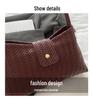 Elegant 2025 Women's French Woven Underarm & Shoulder Bag - Light Luxury Baguette Style