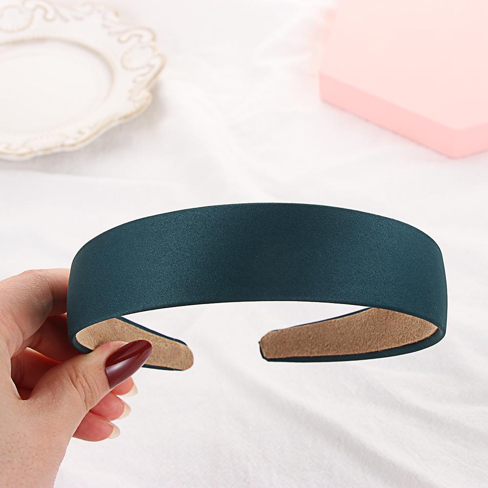8 Colors Girls Satin Fabric Hair Hoop Alice Hair Band Wide HeadBand