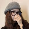 Knitted Woolen Berets Solid Color Octagonal Cap Casual Artist Cap  Party