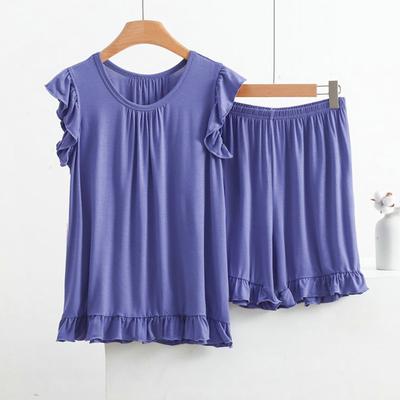 Plus Size Modal Pajamas Women Sleeveless Shorts Suit Summer Sleepwear Pyjamas Femme Nightwear Pijamas Set