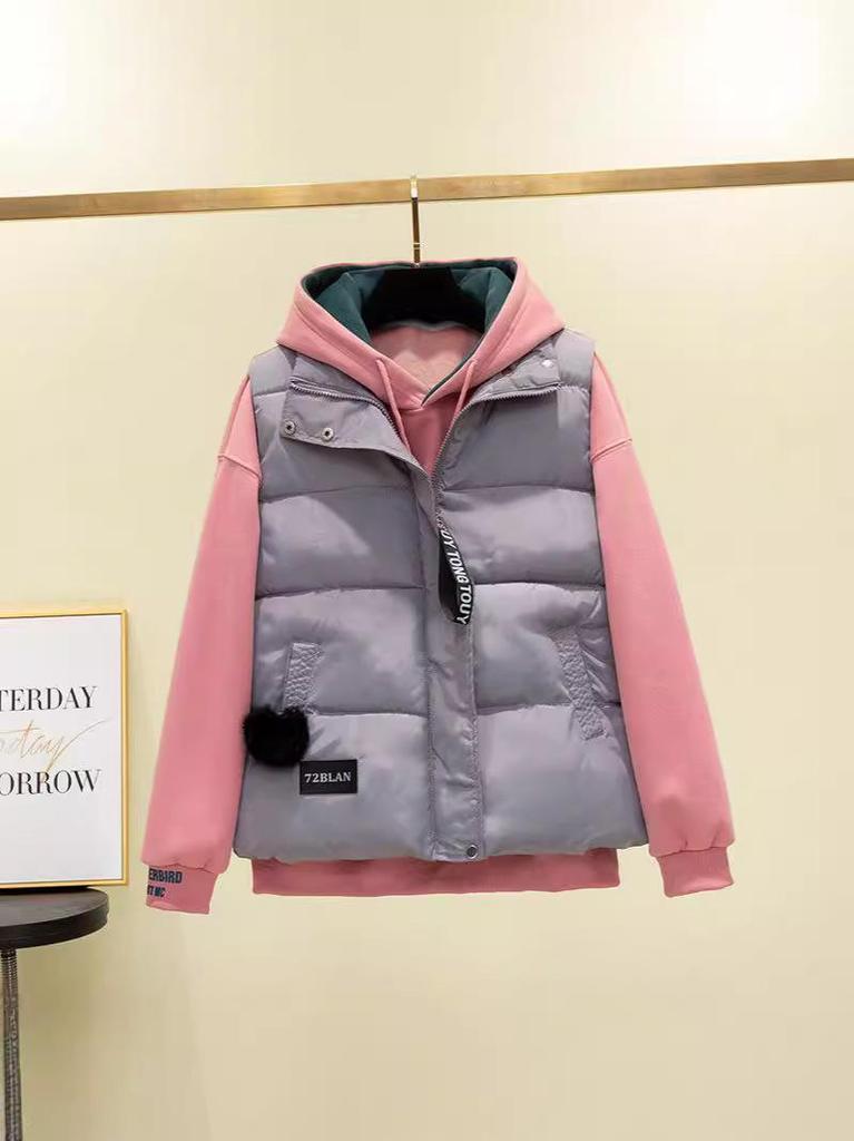 2024 Damen Koreanischer Stil Daunen-Baumwollweste - Frühjahrs-/Herbst-Oberbekleidung, Winterjacke