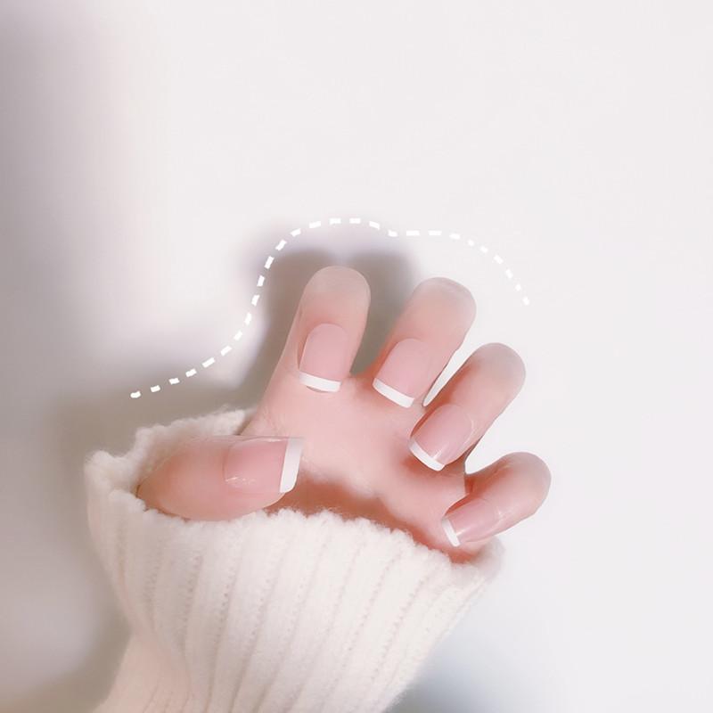 24 Stücke Falsche Nägel Flamme Gefälschte Nägel Hit Farbe Nagelspitzen Cat Eye Französische Tipps Glitzernägel Zubehör Farbverlauf Künstlicher Nagel