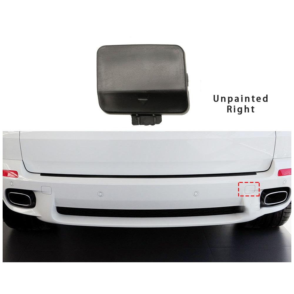 

For BMW X5 Rear Bumper Left And Right Trailer Covers E70 Rear Bumper Towing Hook Pull Car Cover 51127271815 2011-2013 Unpainted Right