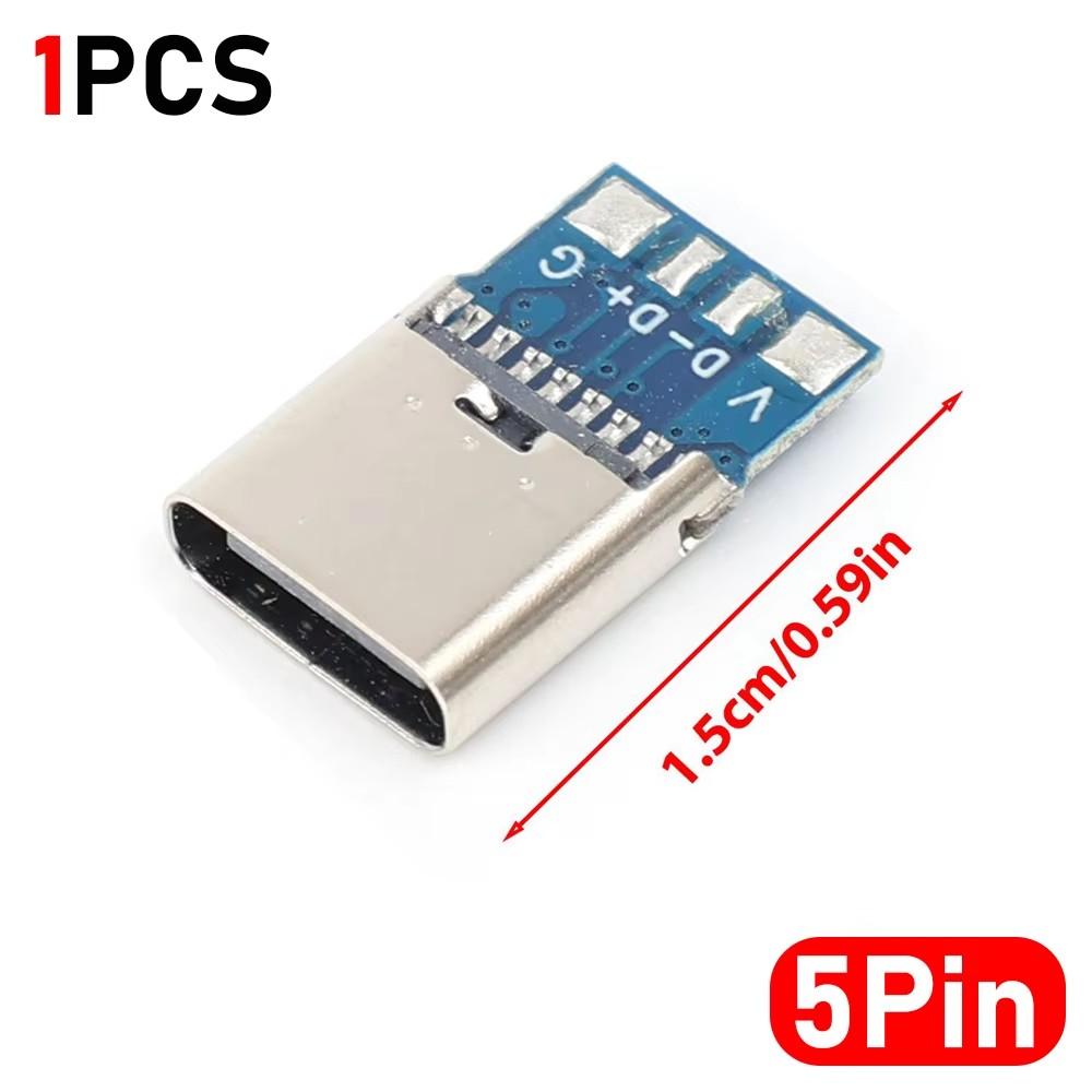 

USB Type C Connectors 5 Pin/6 Pin Connector Female Socket Receptacle Adapter PCB Board Port USB-C Power Jack Accessories
