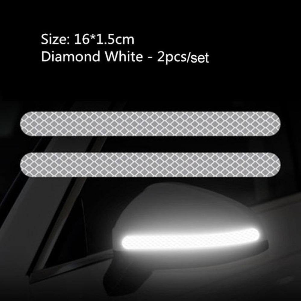 2Pcs/Set Car Reflector Sticker Automobile Rearview Mirror Reflective Strip Auto Exterior Accessories Car Reflector Stickers