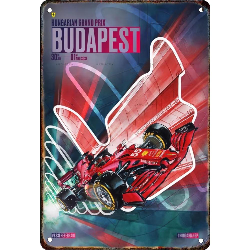 Vintage Formula Car Race Poster Home Garage Club Modern Wall Art Decorative Panel Mural Aesthetics