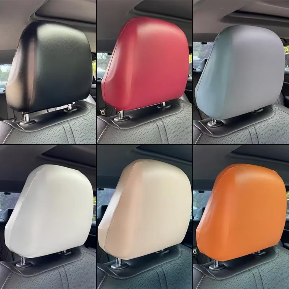 Husă Impermeabilă pentru Tetieră Auto Piele PU Husă de Praf pentru Tetiere Elastică Față de Pernă Auto Mașină