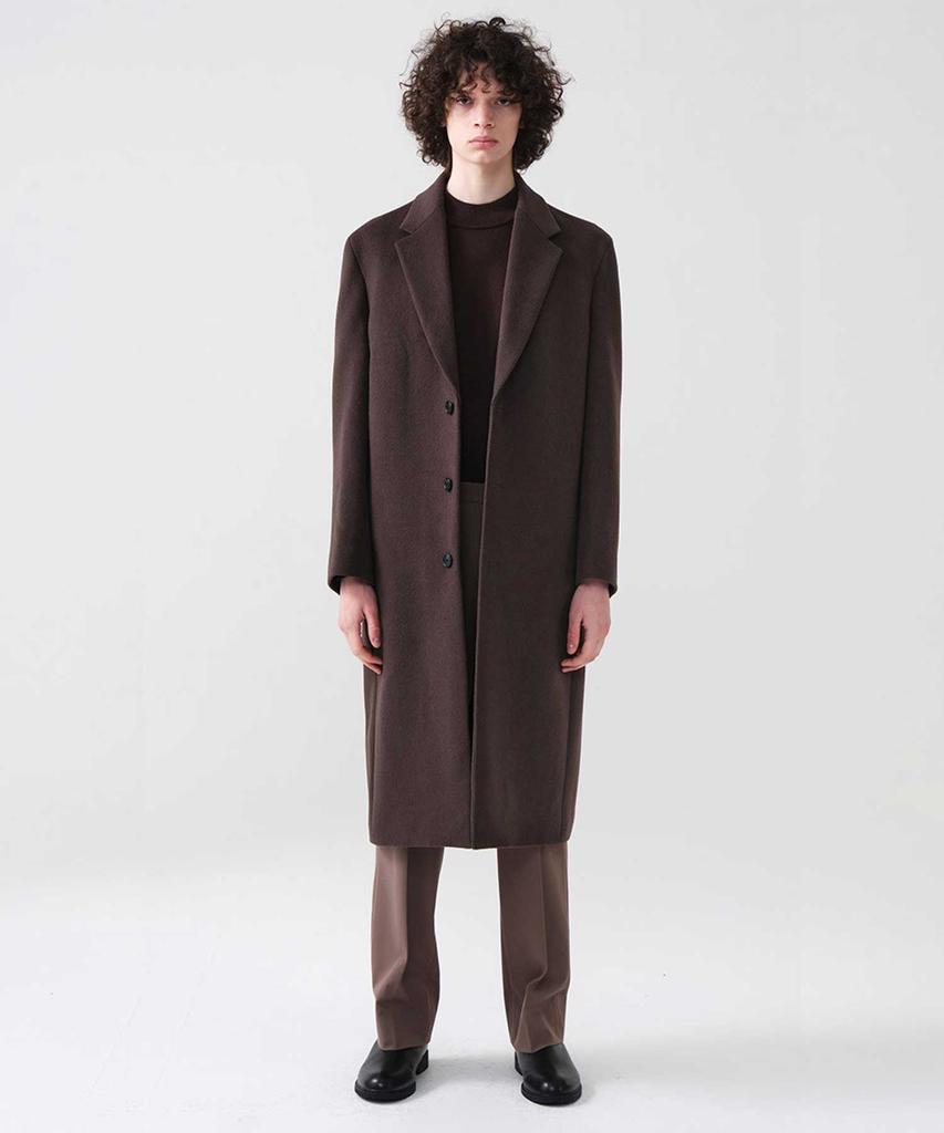 STCO Single Chester Maxi Long Coat Brown (Over)_Sctud72Osh