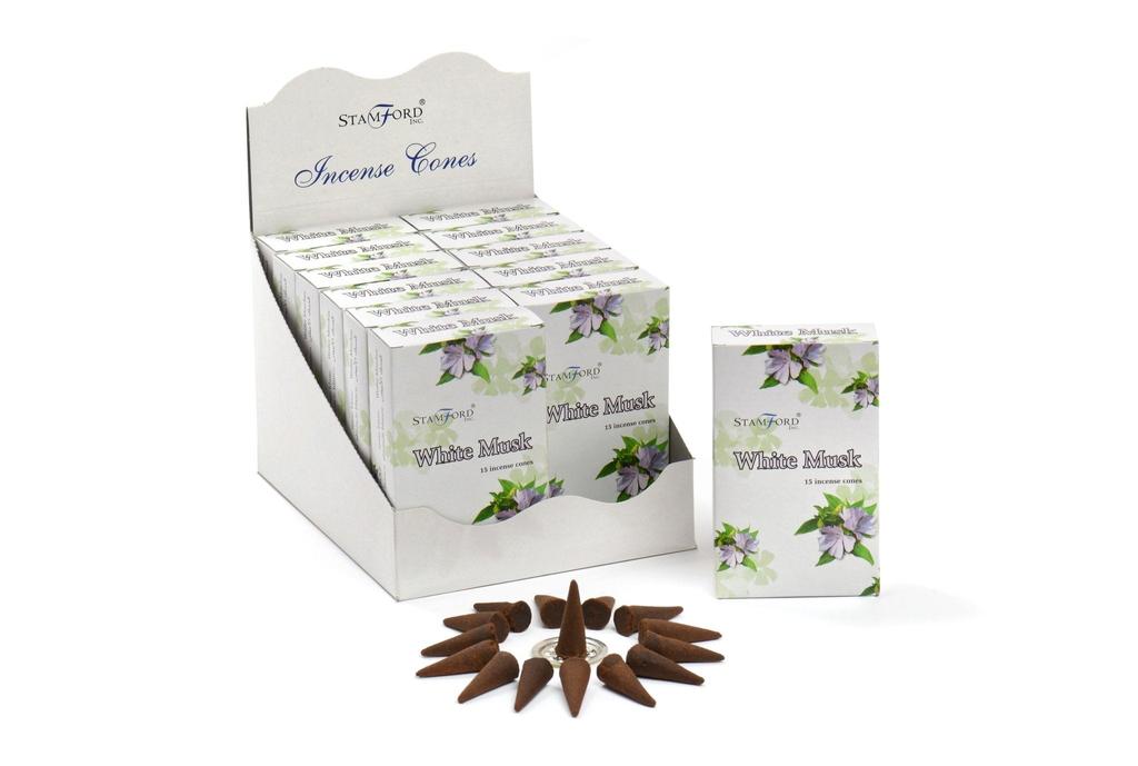 White Musk Incense Cones 15 Count