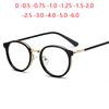 Blue Light Blocking Women Oval Prescription Glasses For The Nearsighted Metal Student Minus Diopte Eyeglasses 0 -0.5 -0.75 To -6