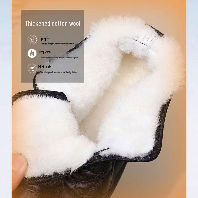 2025 Beijing Women's Non-Slip Winter Cotton Snow Boots with Velvet High Heel