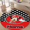 Personalized M-Minnie Round Chair Office Rug - Perfect for Mat, Office Chair & More - Ideal Gift for Birthdays and Holidays