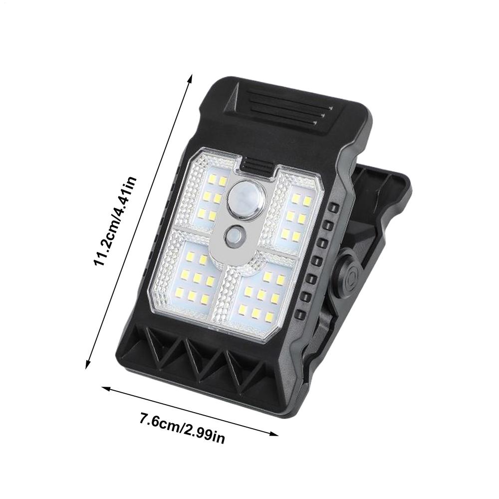 Outdoor Solar Clamp On Motion Sensor Lights Waterproof Work Light Camping Lamp Fence Walls Garage Led Lamps