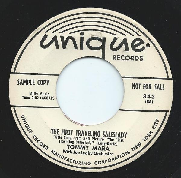 

7inch Record TOMMY MARA, JOE LEAHY ORCHESTRA - First Traveling Saleslady 343PROMO UNIQUE US Pop Used