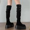 Fashion Winter Suede Woman Over the Knee Boots Fashion Platform Thick Bottom Shoes Thigh High Long Booties