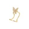 Long Butterfly Rhinestone Open Ring: New European American Fashion Statement Ring