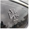 1pcs 3D Metal Altese Cross 1813 Emblem Decal Side Fender Rear Trunk Badge Sticker Are Applicable To Auto Motorcycle Pickup Truck SUV