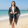Breathable Lace Hollow Flower Shawl Sunscreen Seaside Vacation Cloak  For Gift