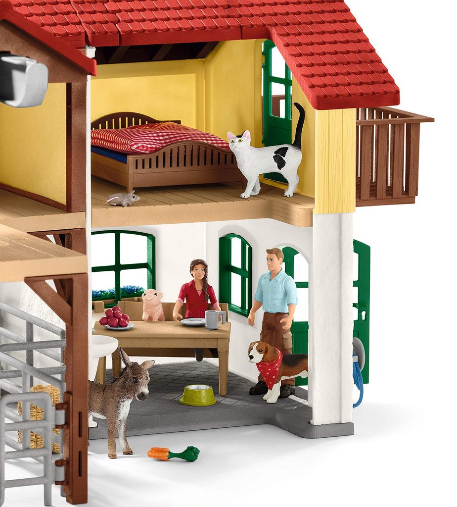 Schleich Farm World Live with Animals Big Farm Family House Figure 42407