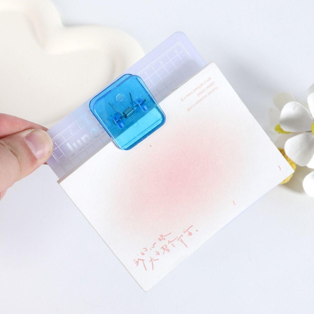 10pcs Square Letter Paper Clip Acrylic Document Folder Reusable Ticket Holder Students