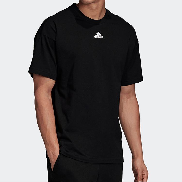 Adidas Three Stripes Back Short Sleeve T-Shirt Men Tops Black GC9060