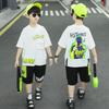 Boys Clothes Sets Summer Short Sleeve Sweatshirt + Pants 2PCS Kids Clothing Children Outfits Teenage 4 6 8 10 12 Years