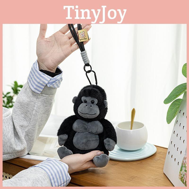 Cute Cartoon Lying Posture Black Gorilla Plush Toy Pendant For Decoration Bag