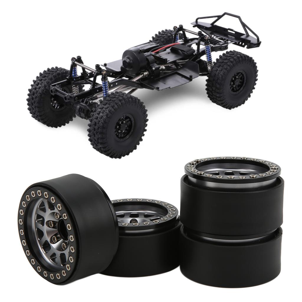 4pcsCelsiusset 1.9in Aluminum Alloy Beadlock Wheel Rims for   SCX10 90046 RC Crawler Car Parts