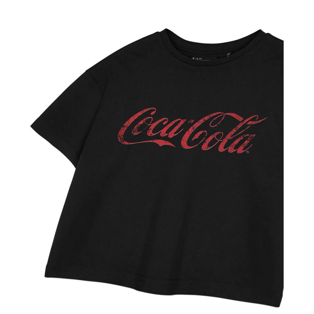 Damska Krótka Koszulka z Krótkim Rękawem Coca-Cola