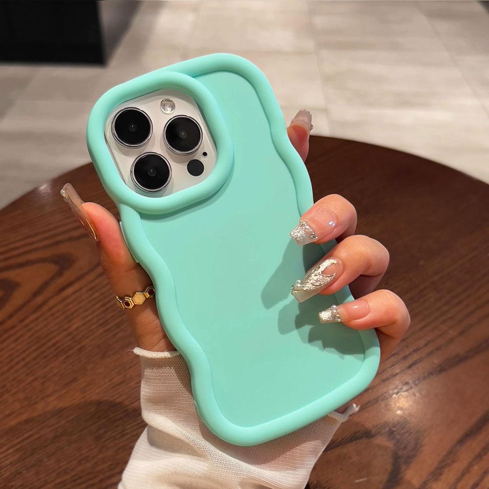 Case for Samsung Galaxy A53 A50 A50S A35 A34 A32 A30 A26 A25 A24 A23 A22 A21S A20S A13 4G M54 5G Soft Cover Wave Curved Edge