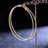6 Pairs Of Womens Large Hoop Earrings,Hypoallergenic Titanium Steel Hoop Earrings For Women Womens 30-40-50mm