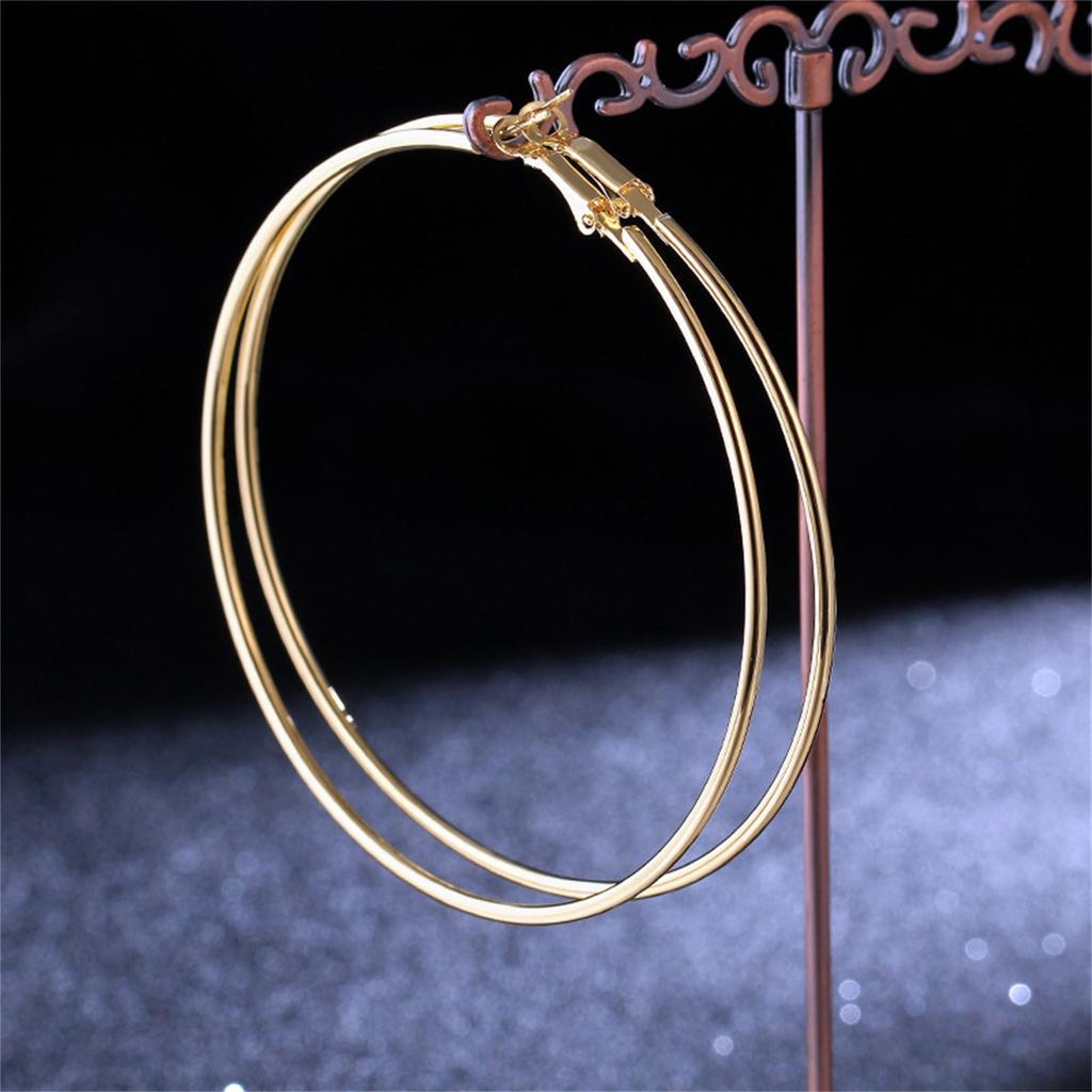 6 Pairs Of Womens Large Hoop Earrings,Hypoallergenic Titanium Steel Hoop Earrings For Women Womens 30-40-50mm