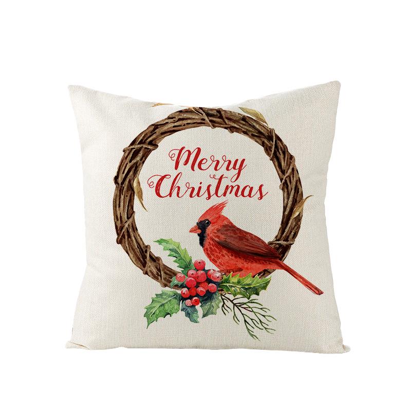 Cartoon Digital Printing Christmas Pillow Cover New Style Square Polyester Pillow Cover Cushion Cover