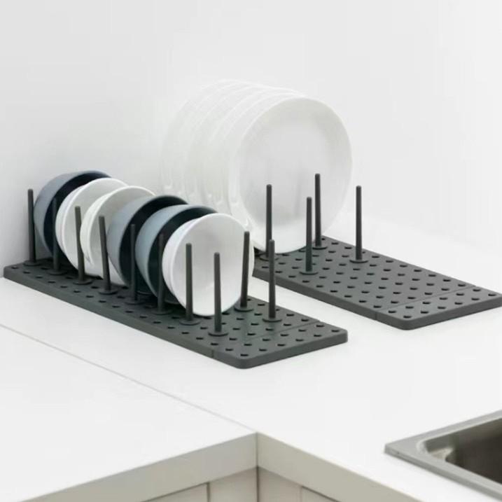 Adjustable Kitchen Cabinet Dish Rack and Organizer